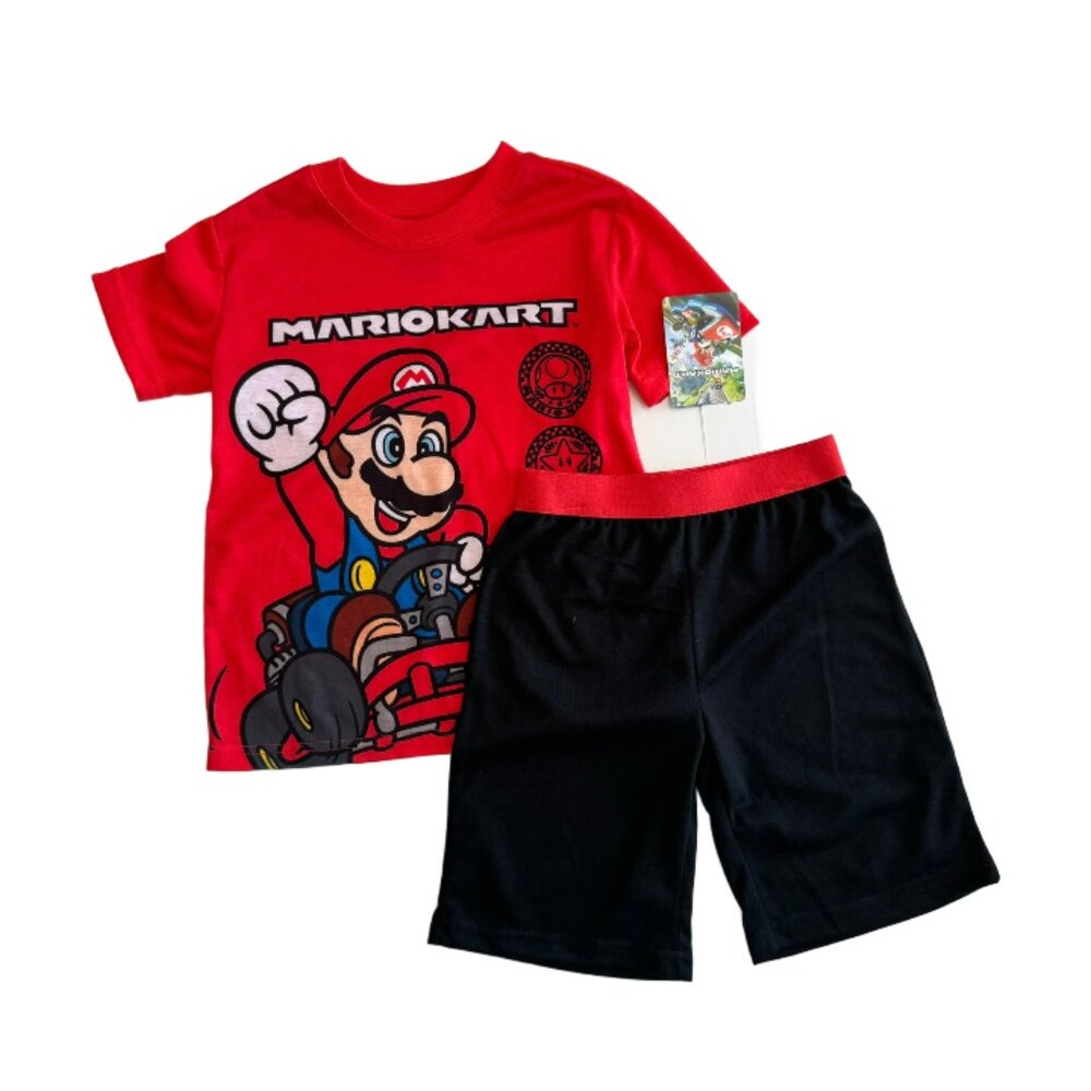 NEW Nintendo Super Mario Boys T-Shirt and Shorts 2-Piece Set | Size 4-5